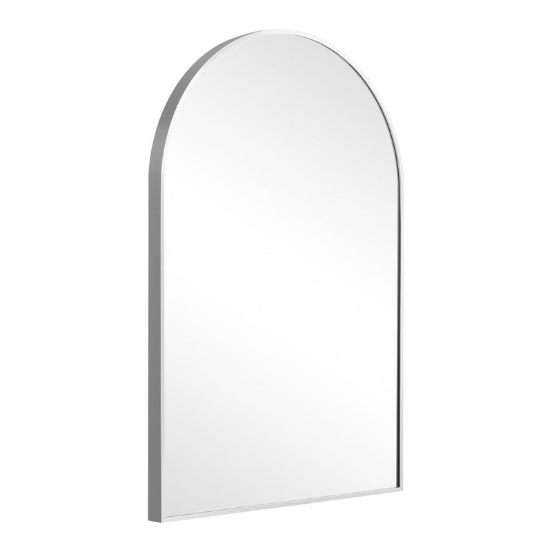 36" Arch Aluminum Framed Bathroom Vanity Mirror - Silver