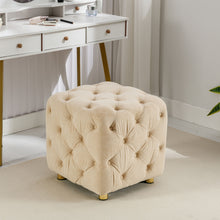 Load image into Gallery viewer, Modern Upholstered Ottoman, Exquisite Small End Table, Soft Foot Stool, Dressing Makeup Chair, Comfortable Seat For Living Room, Bedroom, Entrance
