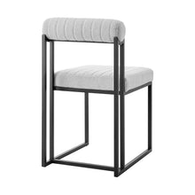 Load image into Gallery viewer, Upholstered Polyester Open Back Dining Side Chairs (Set of 2) - Pearl Silver
