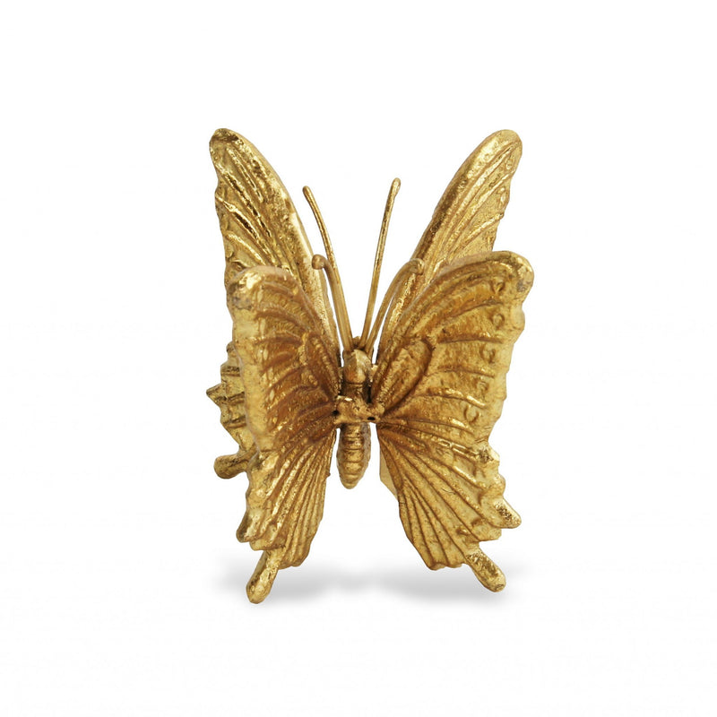 Double Butterfly Sculpture - Gold / Butter