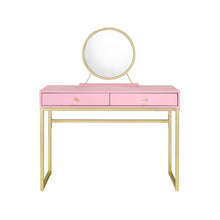 Load image into Gallery viewer, Mirrored Two Drawer Dresser - Pink
