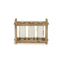Load image into Gallery viewer, Jars in a Rack (Set of 3) - Brown
