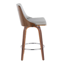 Load image into Gallery viewer, Gianna - Mid-Century Modern Fixed Height Stool With Swivel With Round Footrest (Set of 2)
