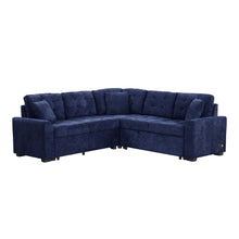 Load image into Gallery viewer, L-Shape Sofa Bed Pull-Out Sleeper Sofa With Wheels, USB Ports, Power Sockets For Living Room
