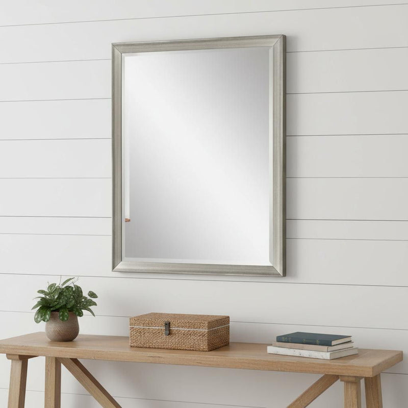 44" Framed Accent Mirror - White