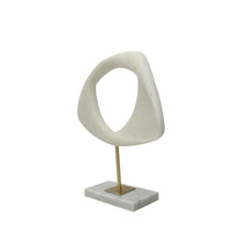 Load image into Gallery viewer, Marble Tabletop Sculpture (574065) - White / Gold
