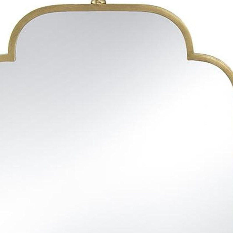 36" Novelty Iron Framed Accent Mirror - Gold