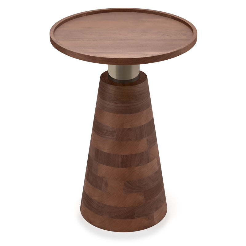 Iron Round End Table - Cream