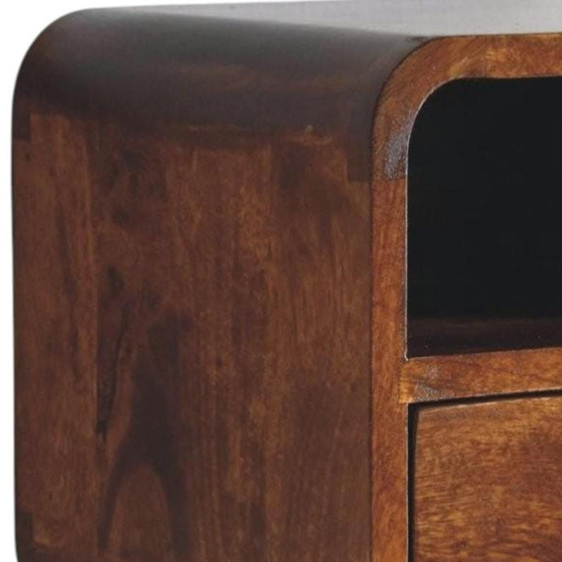 One Drawer Floating Nightstand - Chestnut
