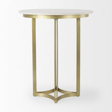 Load image into Gallery viewer, 36" Marble Pedestal Base Round Top Dining Table - Gray

