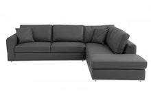 Load image into Gallery viewer, Italian Leather Reclining L Shaped Two Piece Corner Sectional - Dark Gray
