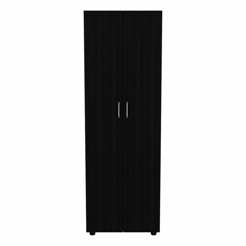 Tall Two Door Closet - Black