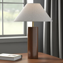 Load image into Gallery viewer, Wood Block Table Lamp - Canopy Walnut
