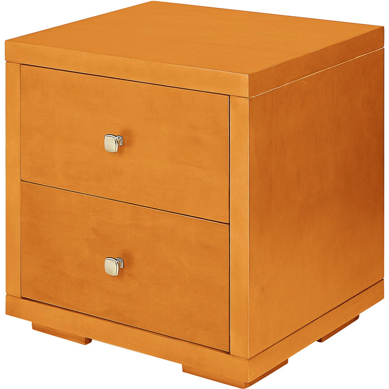 Cherry Two Drawer Nightstand - Brown