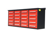 Load image into Gallery viewer, Garage Storage Cabinets With Workbench (With 20 Drawers) - Red
