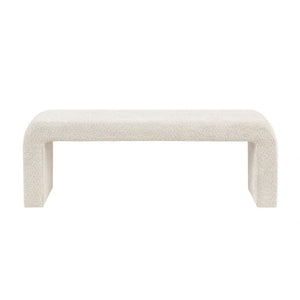 Modern Contemporary Waterfall Bench - Cream
