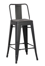 Load image into Gallery viewer, Iron Low Back Bar Height Bar Chairs (Set of 2) - Black
