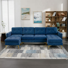Load image into Gallery viewer, Modern L - Shape Convertible Sectional Sofa With Movable Ottoman
