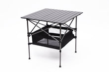 Load image into Gallery viewer, 1-piece Folding Outdoor Table with Carrying Bag,Lightweight Aluminum Roll-up Square Table for indoor, Outdoor Camping, Picnics, Beach,Backyard, BBQ, Party, Patio, 27.56X27.56X27.56in, Black
