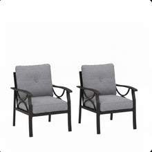 Load image into Gallery viewer, All-Weather Armchairs With Cushions, Modern Sculptural Design (Set of 2)
