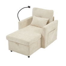 Load image into Gallery viewer, Multifunctional Chenille Recliner Sofa With Storage And Phone Bracket
