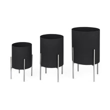 Load image into Gallery viewer, Round Pot Planters (Set of 2) (609411) - Black
