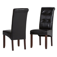 Load image into Gallery viewer, Wood Dining Parsons Chairs (Set of 2) - Black / Brown
