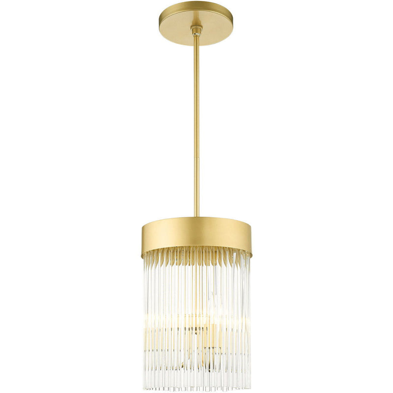 24" Three Light Dimmable Chandelier With Shades - Gold