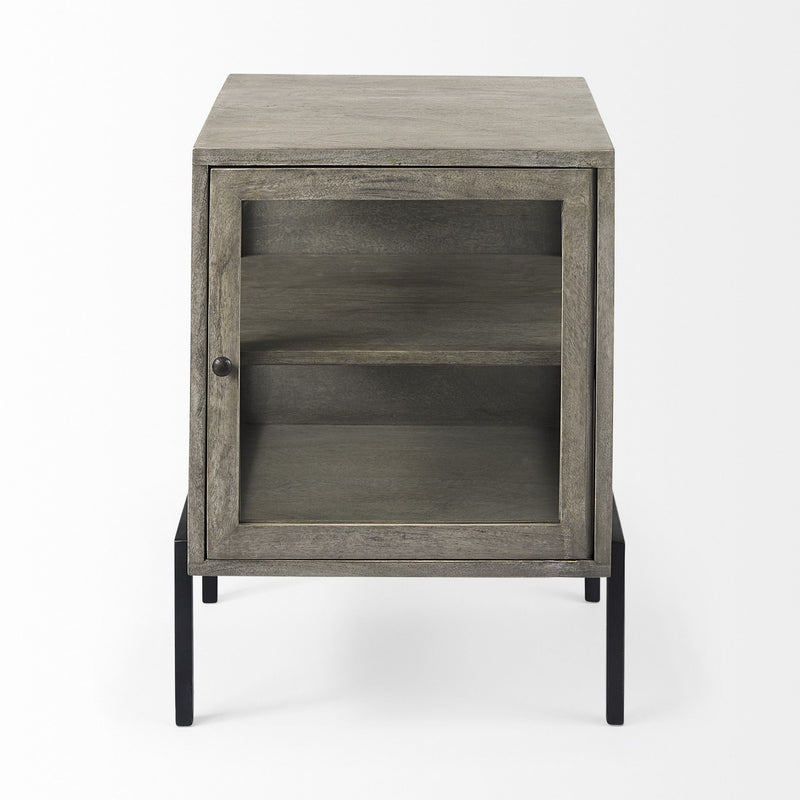 24" Solid Mango Wood Square End Table - Brown