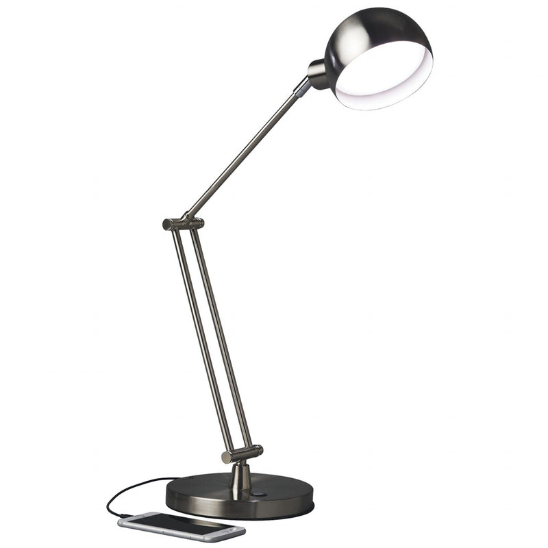 LED Adjustable Desk Lamp - Brushed Nickel