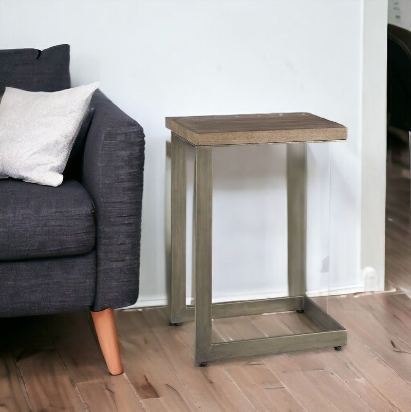 Solid And Manufactured Wood Square End Table - Brown