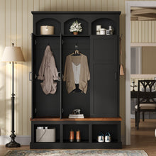 Load image into Gallery viewer, Classic Arched Design Hall Tree With 3 Hidden Storage
