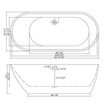 Load image into Gallery viewer, Glossy Freestanding Bathtub With Pop Up Drain
