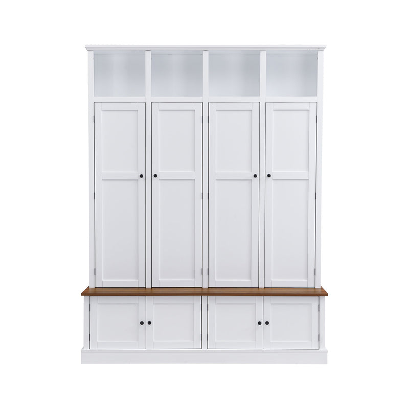Hall Tree With Bench And Cabinet