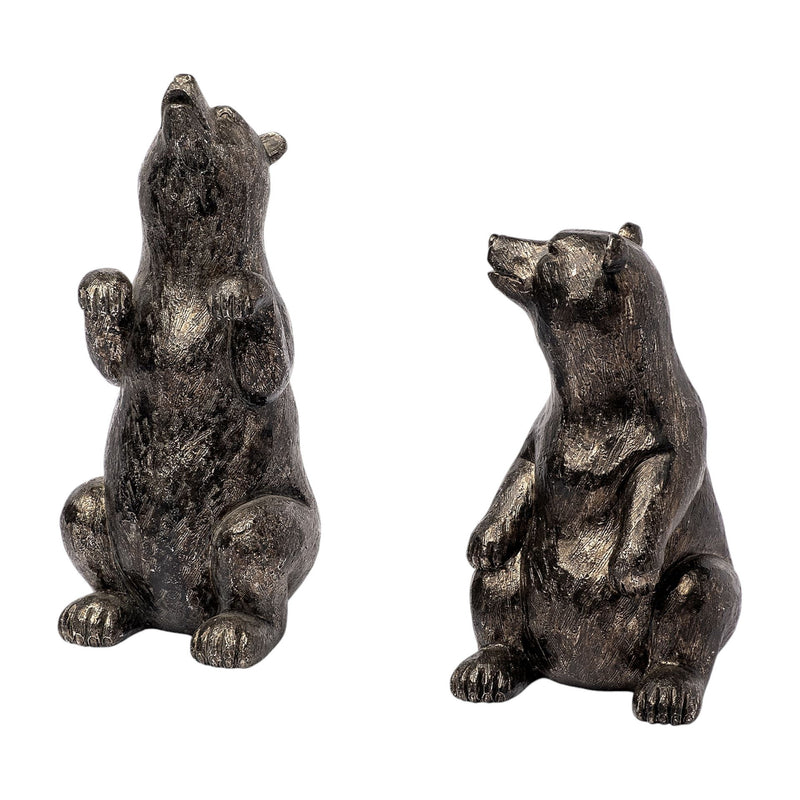 Bear Decorative Bookends (Set of 2) - Gray