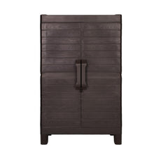 Load image into Gallery viewer, Plastic Square Accent Cabinet With Two Doors (738475) - Espresso

