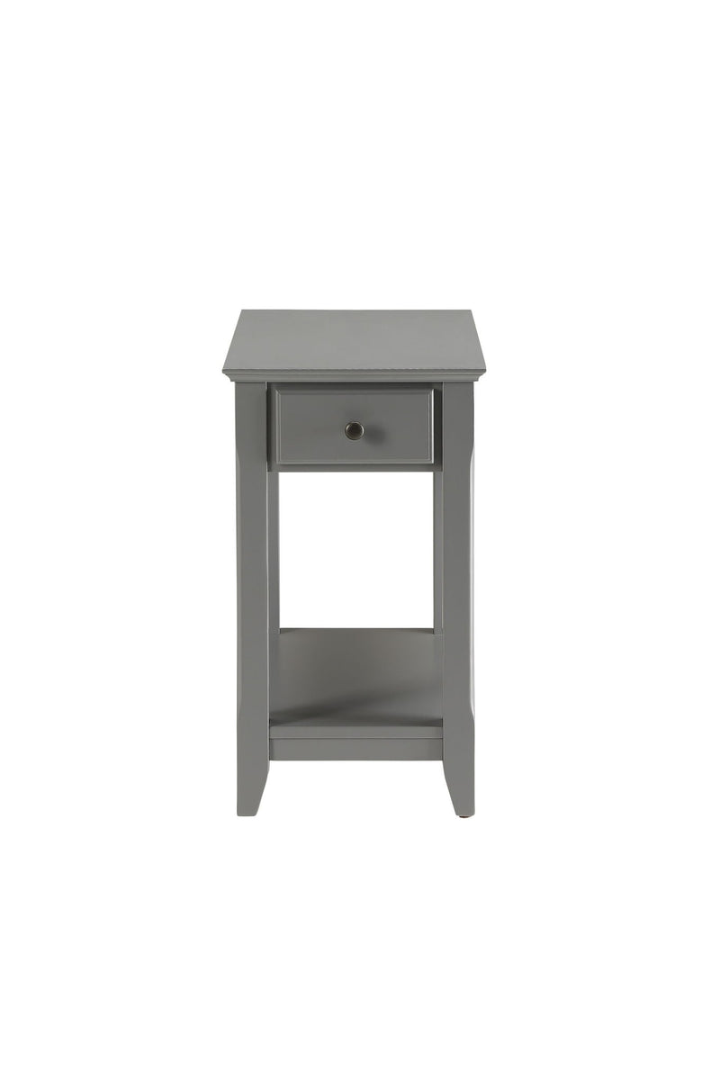 Solid And Manufactured Wood End Table - Gray