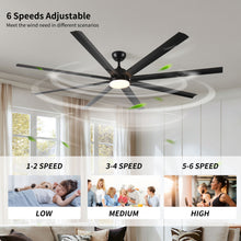 Load image into Gallery viewer, Super Large Black Ceiling Fan With Remote Control - Black

