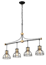 Load image into Gallery viewer, Dining Room Light Fixture / Chandelier Table, 40 -" Hanging For Farmhouse Linear Chandeliers, 5 Light Kitchen Island Lighting Ceiling Chandelier, With Metal Lampshade - Gold / Matte Black
