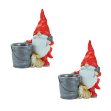 Load image into Gallery viewer, Poly Standing Gnome Tabletop Sculpture (Set of 2) - Red
