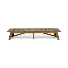 Load image into Gallery viewer, Outdoor Chaise Lounge With Adjustable Seating And Slat Panel - Yellow Brown
