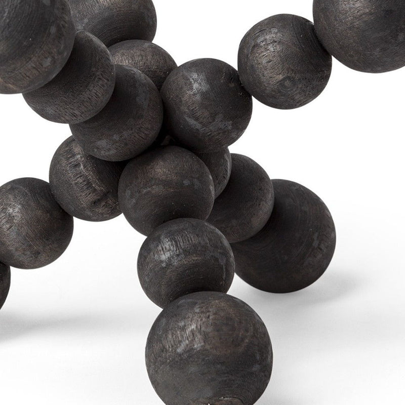 Beaded Wooden Decorative Jack - Black