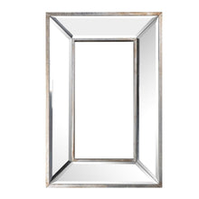 Load image into Gallery viewer, 18" Beveled Glass Framed Accent Mirror - Silver
