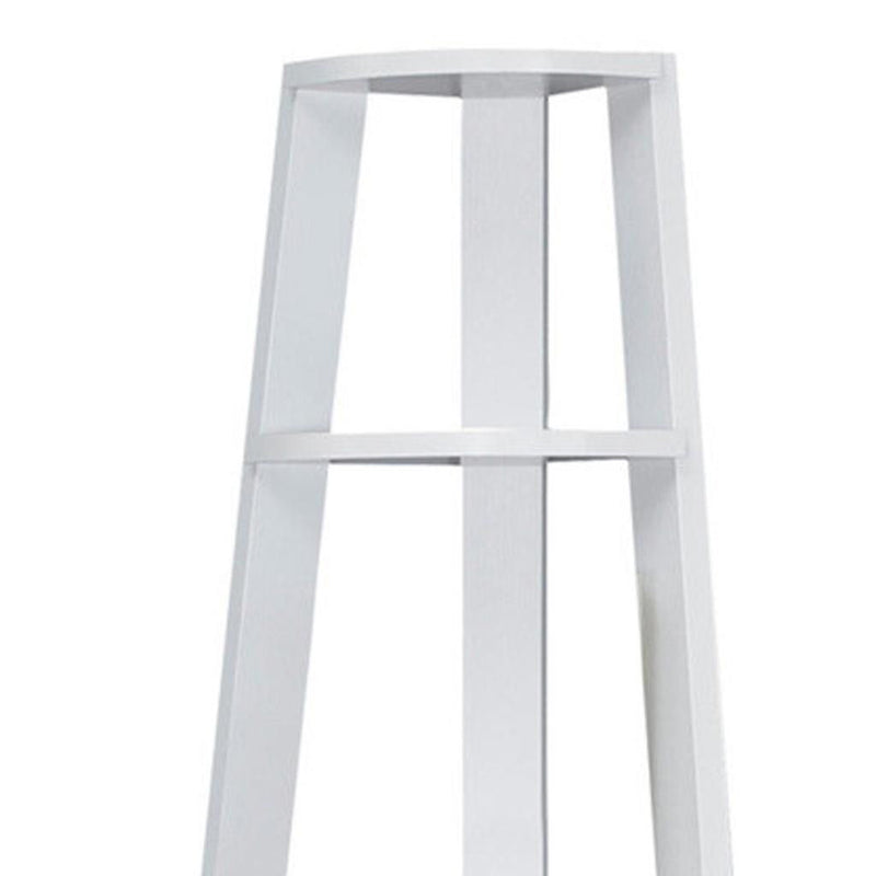 Five Tier Corner Bookcase - White