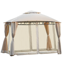 Load image into Gallery viewer, [VIDEO provided] U_STYLE Quality Double Tiered Grill Canopy, Outdoor BBQ Gazebo Tent with UV Protection, Beige
