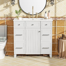 Load image into Gallery viewer, Bathroom Vanity With Ceramic Sink, Soft Close Doors, Adjustable Shelves
