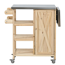 Load image into Gallery viewer, Foldable Outdoor Kitchen Island With Storage Cabinet
