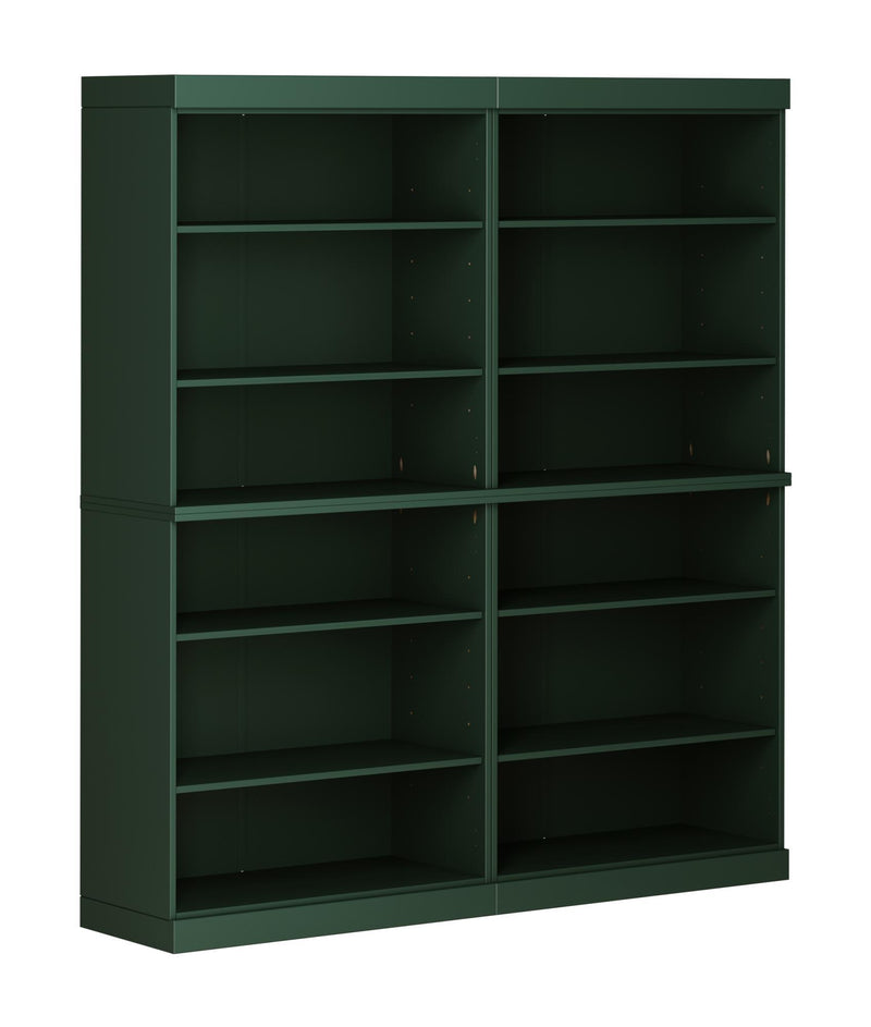 Adjustable Twelve Tier Library Bookcase - Green