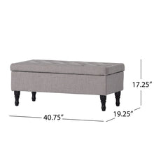Load image into Gallery viewer, Dean - Fabric Storage Wide Tufted Rectangle Ottoman - Gray
