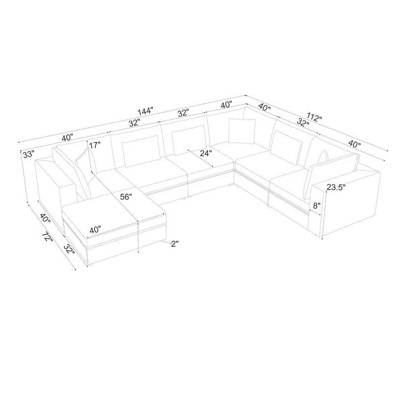 Upholstered Modular Sectional & Custom Configuration